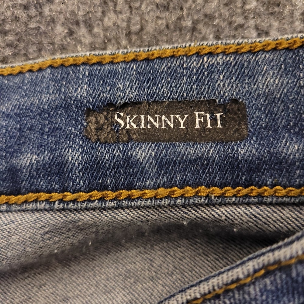 Judy Blue Patchwork Skinny Jeans Womens Sz 5 (28x27) Mid Rise Stretch Distressed - Picture 3 of 9